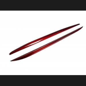 Alfa Romeo Stelvio Quadrifoglio Side Skirt Trim Kit - Carbon Fiber - Red Candy